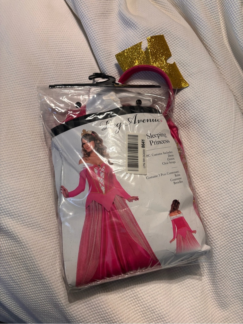 Leg Avenue Adult Sleeping Princess Costume - Hot Pink with Gold Tiara